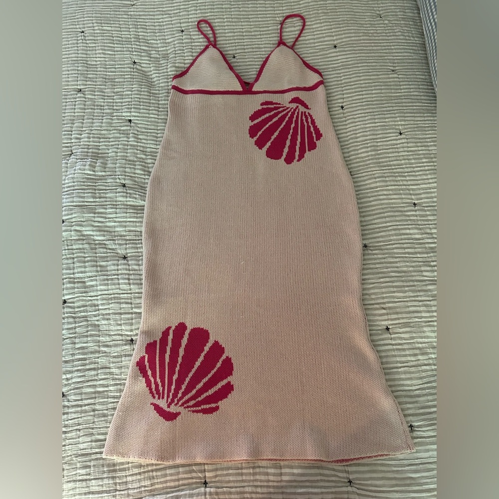 Pink Midi Dress Size Large - Picture 4 of 4